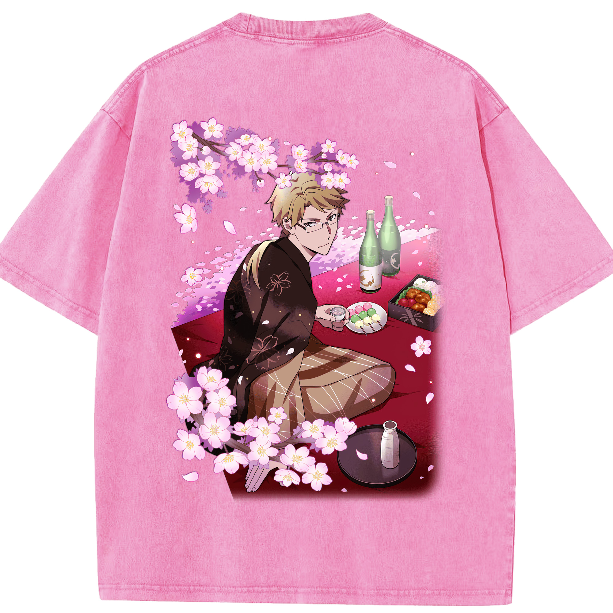 （画像用） 文豪ストレイドッグス Bungo Stray Dogs 綿100% ヴィンテージ風 半袖Tシャツ（背面プリント）